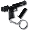 Металевий Брелок Desert Eagle Black (Чорний) 66 мм 1:4 Розбірний Тактичний Міні Пістолет із Рухомим Затвором, Знімним Магазином, Рухомим Курок та Гравіюванням Колекційний Сувенір-брелок для Ключів