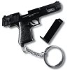Металлический Брелок Desert Eagle Black (Черный) 66 мм 1:4 Разборный Тактический Мини Пистолет с Подвижным Затвором, Съемным Магазином, Подвижным Курком и Гравировкой Коллекционный Сувенир Брелок на Ключи