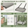 Переносной Оконный Гамак для Кошки 50×31 см Серый Подвесной Лежак для Кошек на Окно на Присосках до 10 кг