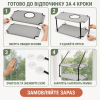 Двухъярусный Гамак для Кошек на Окно 50×31 см Серый Двойная Подвесная Оконная Лежанка для Котов на Присосках до 15 кг