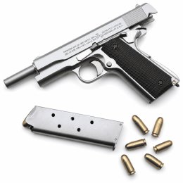 Металлический Сувенирный Пистолет Colt (Кольт) 1911 110 мм Масштаб 1:2.05 Разборный с Эффектом Вылета Гильзы Alloy Empire Высокая Детализация Alloy Empire