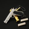 Тактический Брелок Пистолет Colt 1911 Silver 75 мм Разборный Металлический Сувенир Кольт с Цепочкой для Коллекционеров