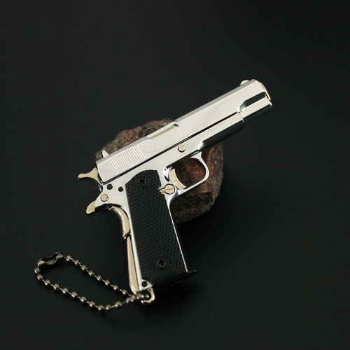Тактичний Брелок Пістолет Colt 1911 Silver 75 мм Розібраний Металевий Сувенір Кольт з Ланцюжком для Колекціонерів Alloy Empire