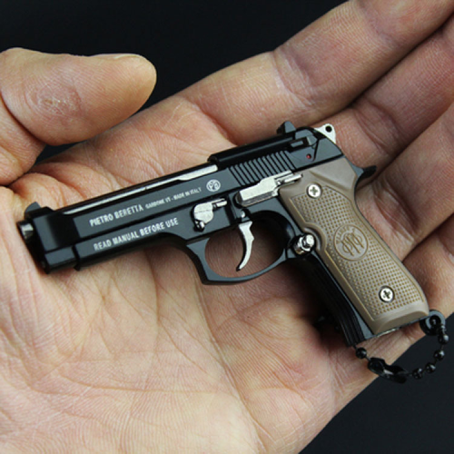 Металлический Брелок Пистолет Beretta M92 (Беретта M92) 75 мм Масштаб 1:3 Разборная Коллекионная Миниатюра с Цепочкой Alloy Empire