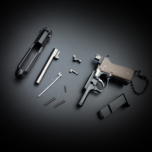 Металлический Брелок Пистолет Beretta M92 (Беретта M92) 75 мм Масштаб 1:3 Разборная Коллекионная Миниатюра с Цепочкой Alloy Empire