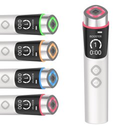 Микротоковый Массажер для Лица Booster Pro 6в1 с EMS и LED-Терапией + Микроимпульсы 5 Уровней Интенсивности Аппарат для Лифтинга и Подтяжки Кожи для Дома Белый Booster