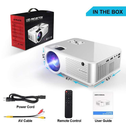 Портативный WIFI Мини LED проектор 2800 Lumen с Динамиком + TV тюнер Cheerlux C9 Cheerlux