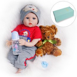 Силіконова Колекційна Лялька Реборн Reborn Хлопчик Даня (Вінілова Лялька) Висота 55 см