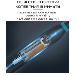 Електрична Звукова Зубна Щітка Доросла 10 Насадок + 5 Режимів + Кейс Для Зберігання Seago SG958 Чорна