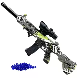 Детский Игрушечный Гель Бластер на Орбизах в Топовой Комплектации M416 Зелёный BB Orbeeball