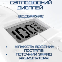 Водяной Автомат Электрический на Аккумуляторе Мощный Портативный Беспроводной Водный Бластер с LED Экраном и Автоматическим Насосом Для Детей и Взрослых Zone Z One Серый 0001