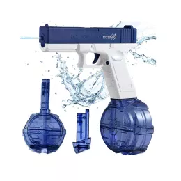 Водный Пистолет Электрический Глок Детский Аккумуляторный + Две Обоймы Glock 18 Синий BB Orbeeball