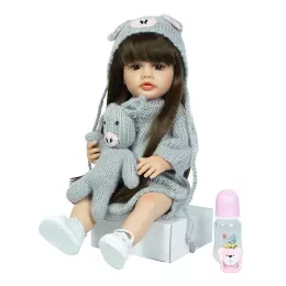 Силиконовая Коллекционная Кукла Реборн Reborn Девочка Оливия Полностью Анатомическая (Виниловая Кукла) Высота 55 см Reborn Dolls