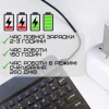 Портативная Беспроводная Клавиатура и Мышь Bluetooth с UA раскладкой на Аккумуляторе для ПК Ноутбуков Смартфонов и Планшетов на Android и iOS Черная