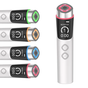 Микротоковый Массажер для Лица Booster Pro 6в1 с EMS и LED-Терапией + Микроимпульсы 5 Уровней Интенсивности Аппарат для Лифтинга и Подтяжки Кожи для Дома Белый